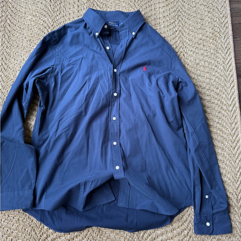 Ralph Lauren Men's Dark Blue Button-Down Shirt